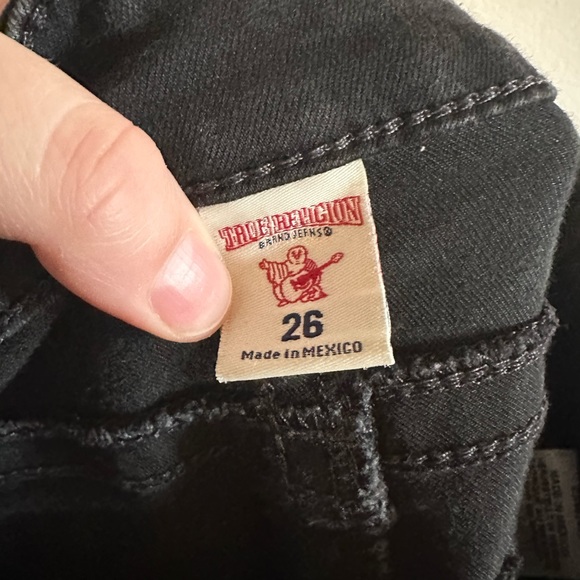 True Religion Black Splatter Paint Super Skinny Jeans size 26 EUC - Picture 7 of 9